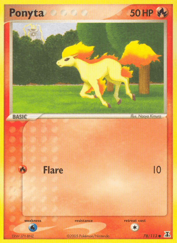 Ponyta, card 78 from Delta Species