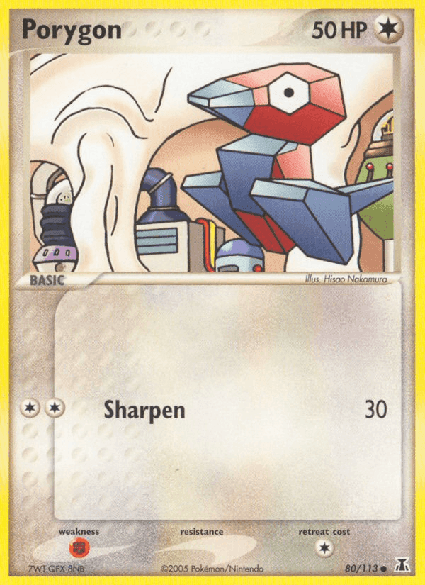 Porygon, card 80 from Delta Species