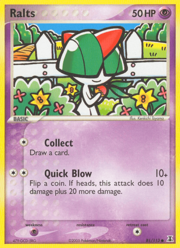 Ralts, card 81 from Delta Species