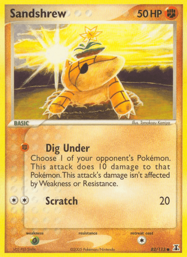 Sandshrew, card 82 from Delta Species