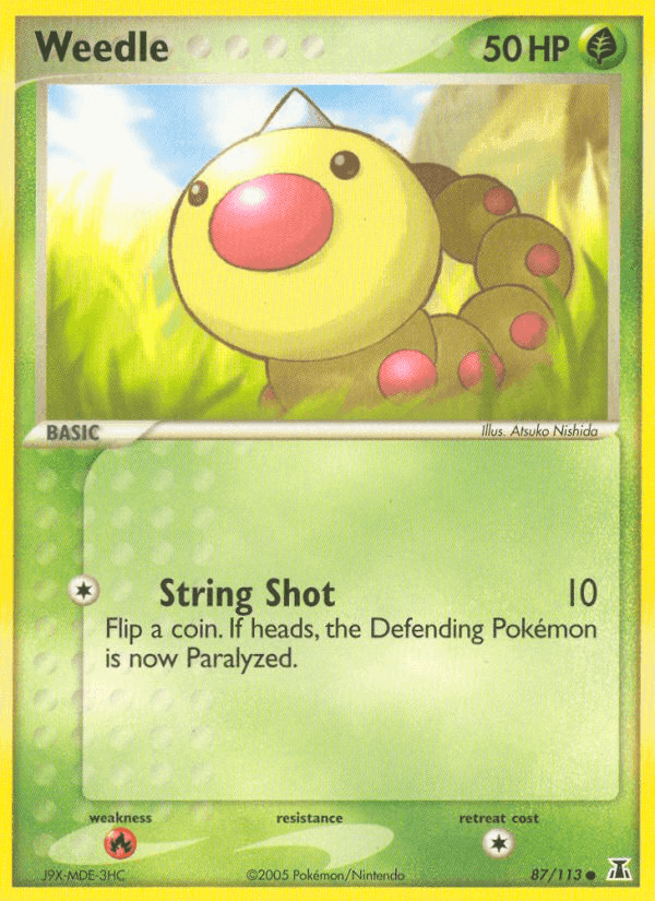 Weedle, card 87 from Delta Species