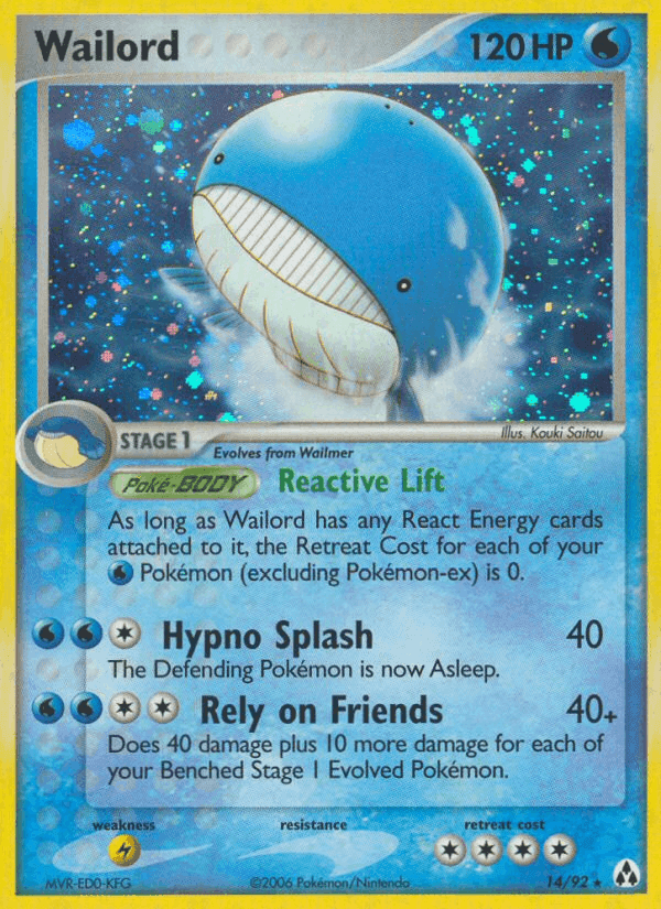 Wailord, carta 14 di EX La Leggenda di Mew