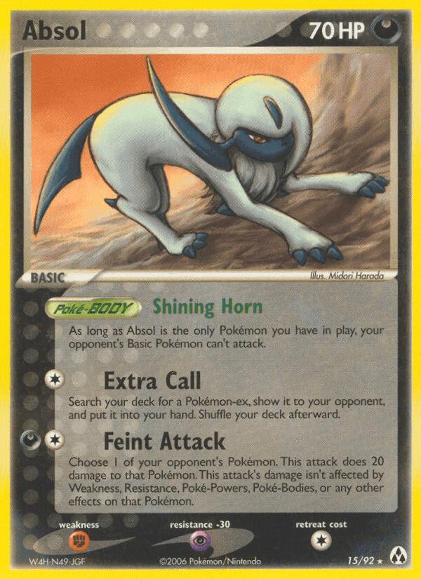 Absol, carta 15 di EX La Leggenda di Mew