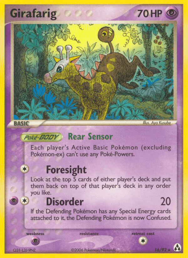 Girafarig, carta 16 di EX La Leggenda di Mew
