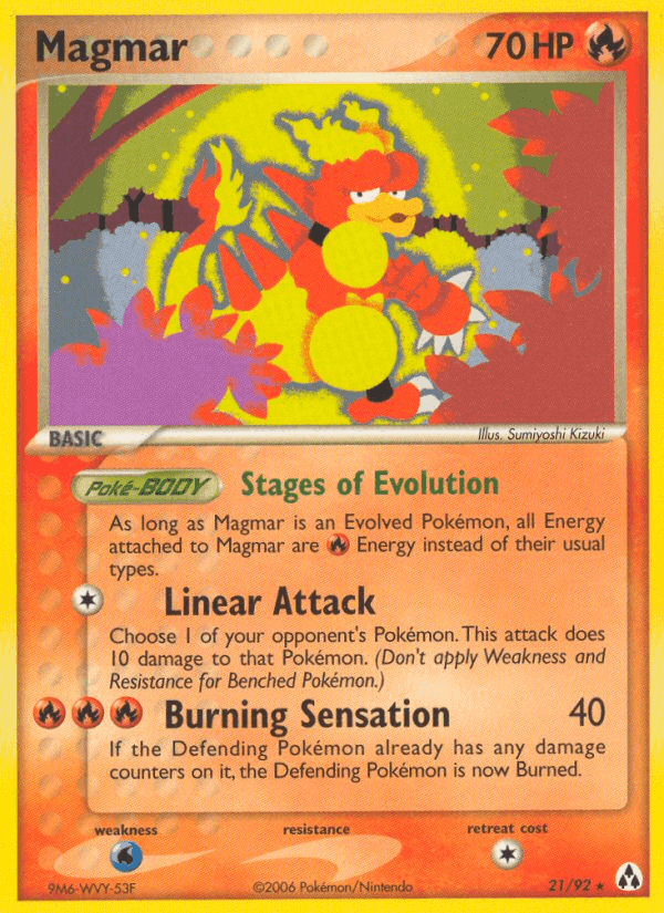 Magmar, card 21 from Legend Maker