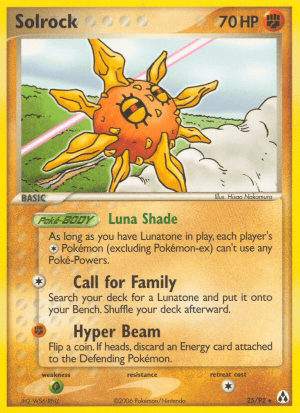Solrock, carta 25 di EX La Leggenda di Mew