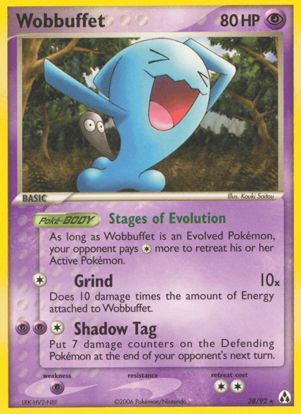 Wobbuffet, carta 28 di EX La Leggenda di Mew