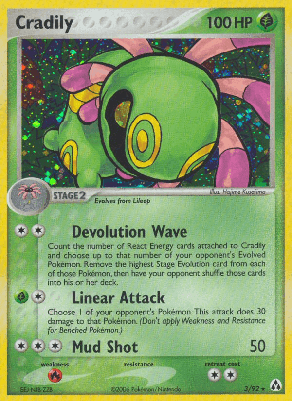 Cradily, carta 3 di EX La Leggenda di Mew