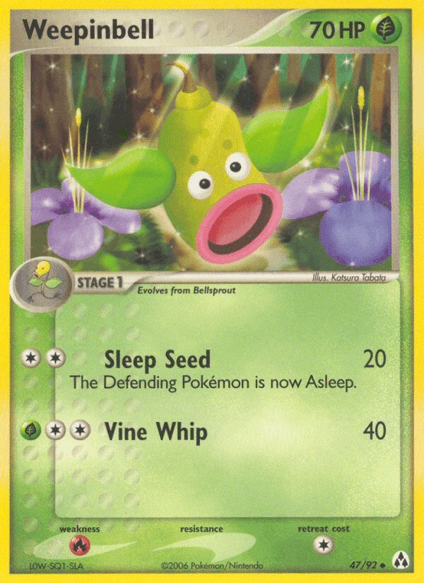 Weepinbell, carta 47 di EX La Leggenda di Mew