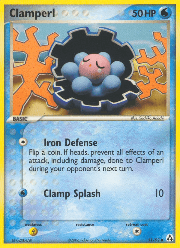 Clamperl, carta 51 de Legend Maker
