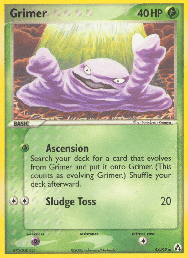 Grimer, carta 54 di EX La Leggenda di Mew