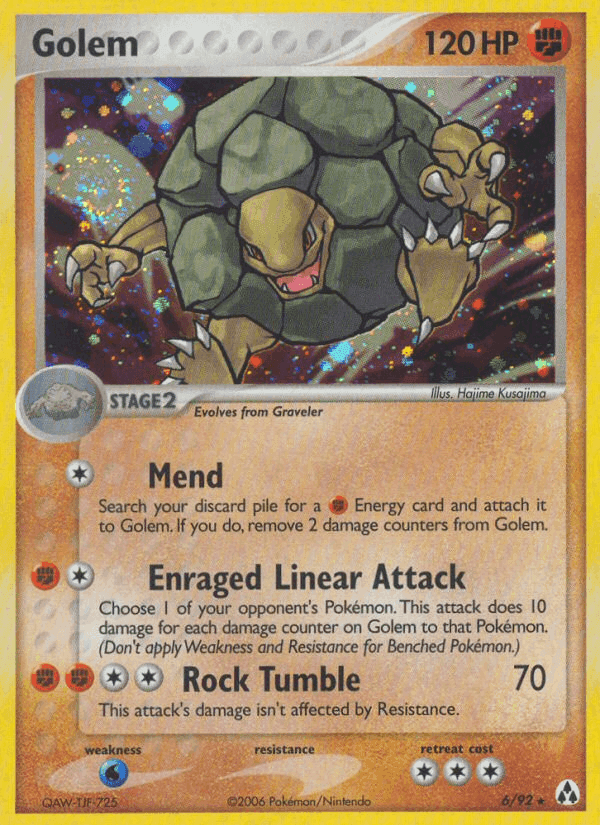 Golem, carta 6 di EX La Leggenda di Mew