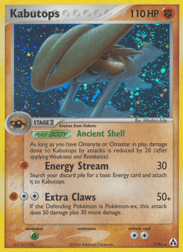 Kabutops, carta 7 di EX La Leggenda di Mew