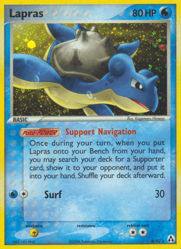 Lapras, carta 8 di EX La Leggenda di Mew