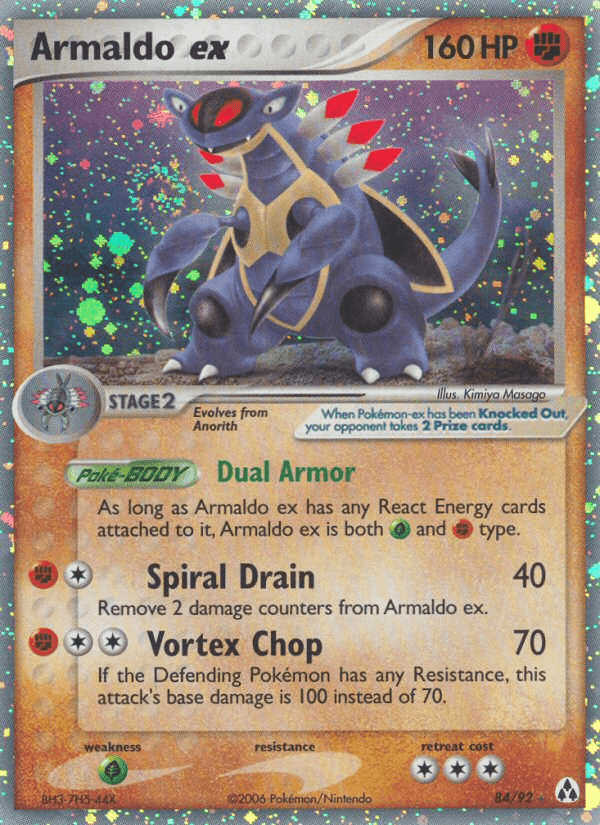 Armaldo ex, carta 84 de Legend Maker