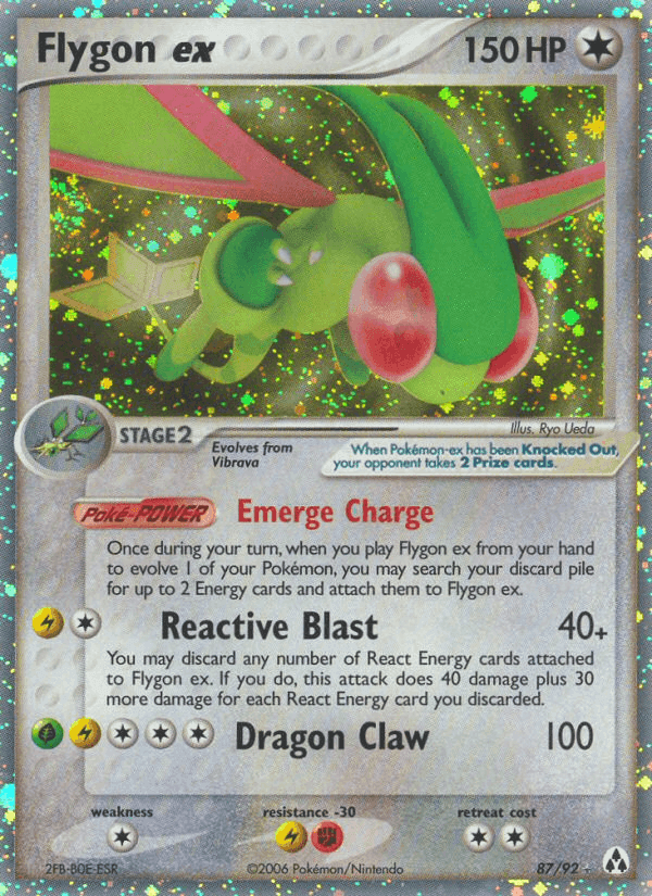 Flygon ex, card 87 from Legend Maker
