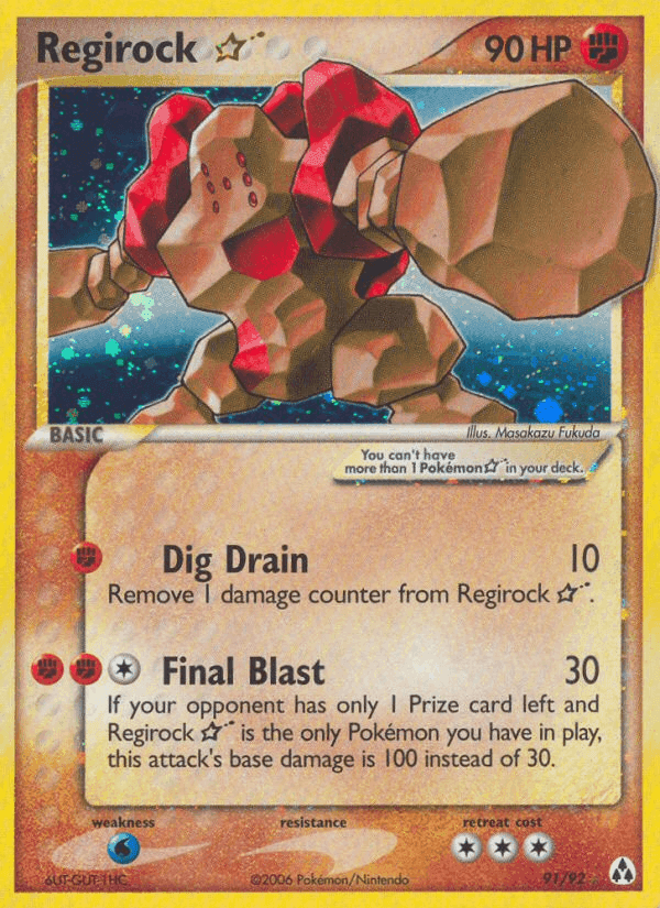 Regirock ☆, card 91 from Legend Maker