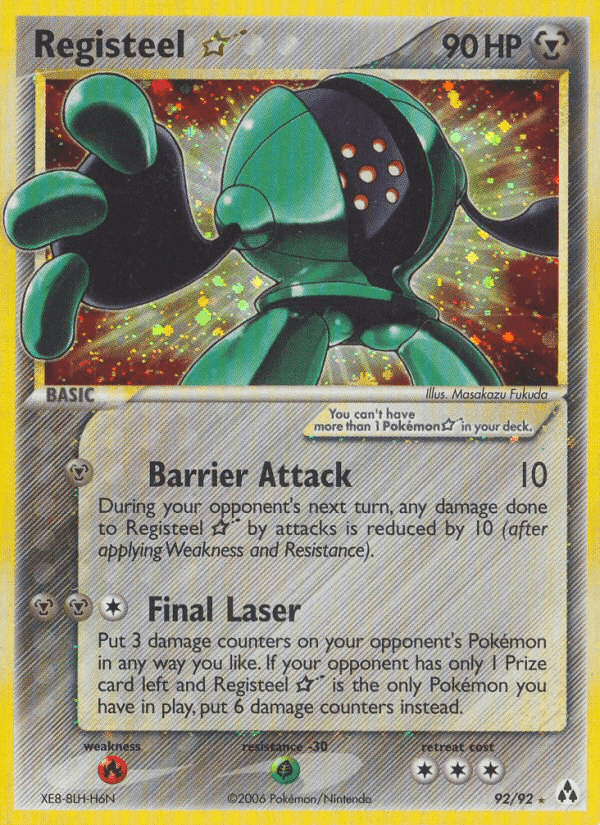 Registeel ☆, card 92 from Legend Maker