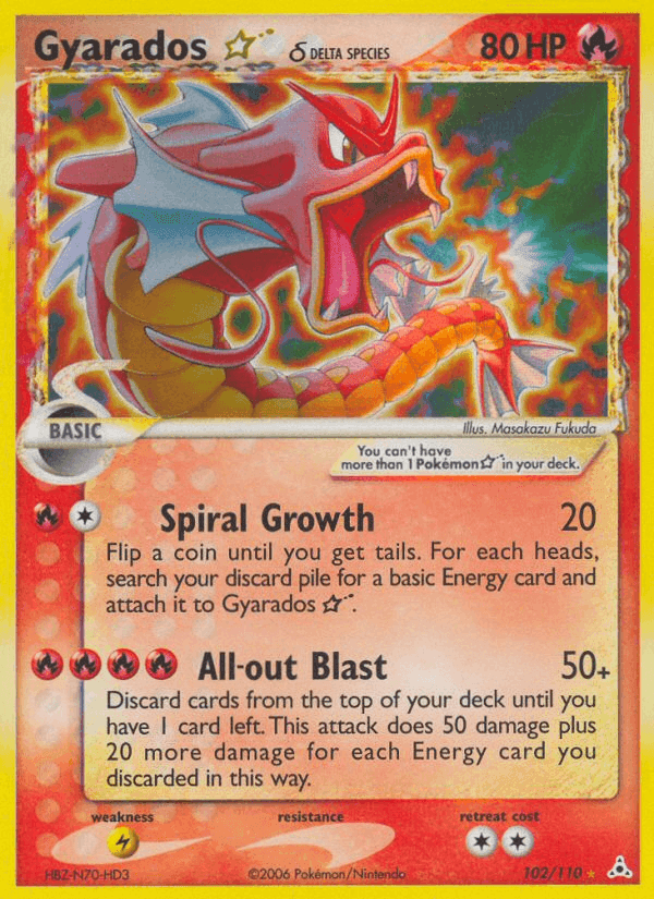 Gyarados ☆ δ, carta 102 de Holon Phantoms