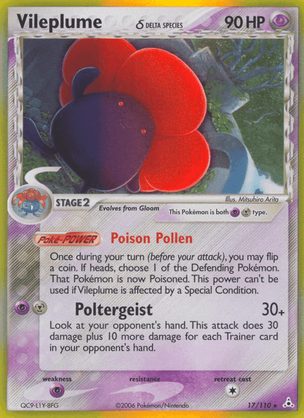 Vileplume δ, carta 17 de Holon Phantoms