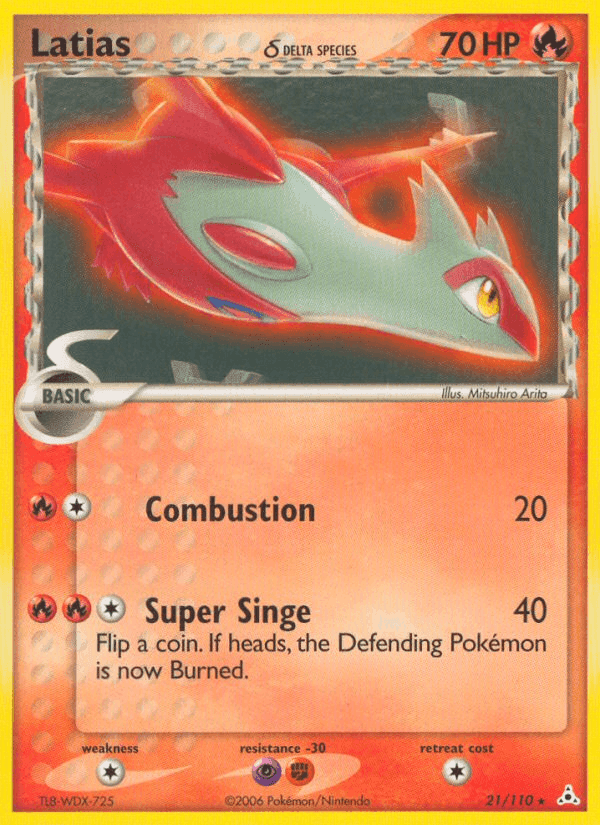 Latias δ, carta 21 de Holon Phantoms