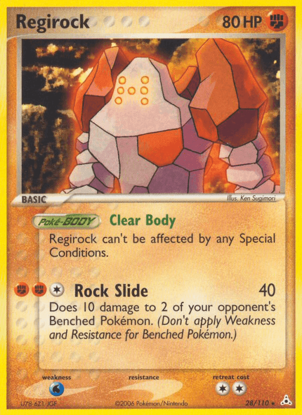 Regirock, carta 28 di EX Fantasmi di Holon