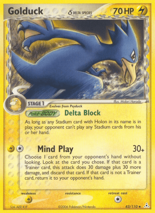 Golduck δ, carta 43 de Holon Phantoms