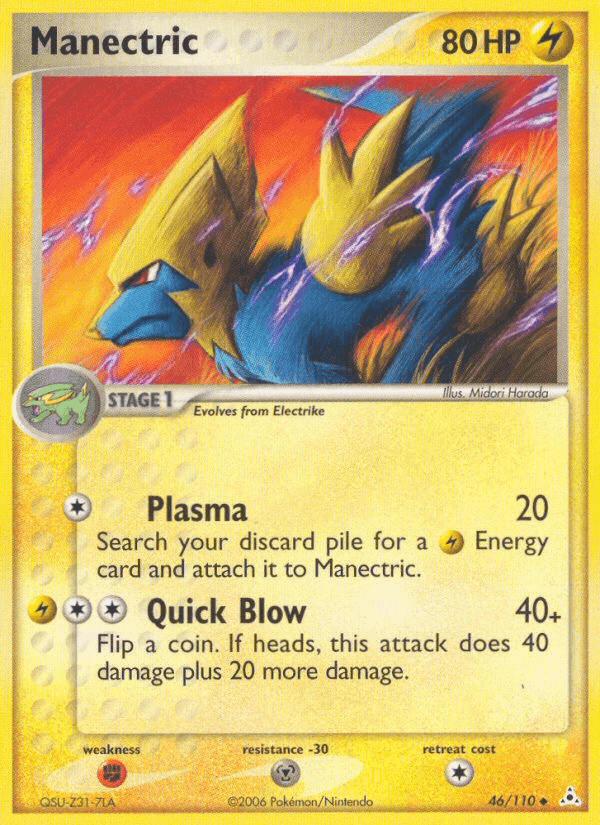 Manectric, carta 46 di EX Fantasmi di Holon