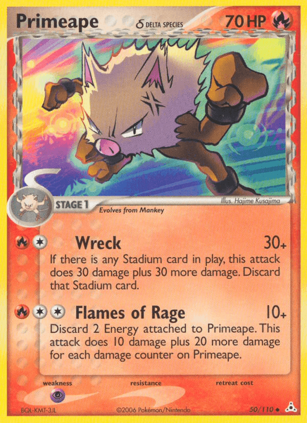 Primeape δ, carta 50 di EX Fantasmi di Holon