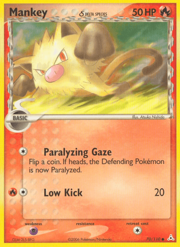 Mankey δ, card 70 from Holon Phantoms