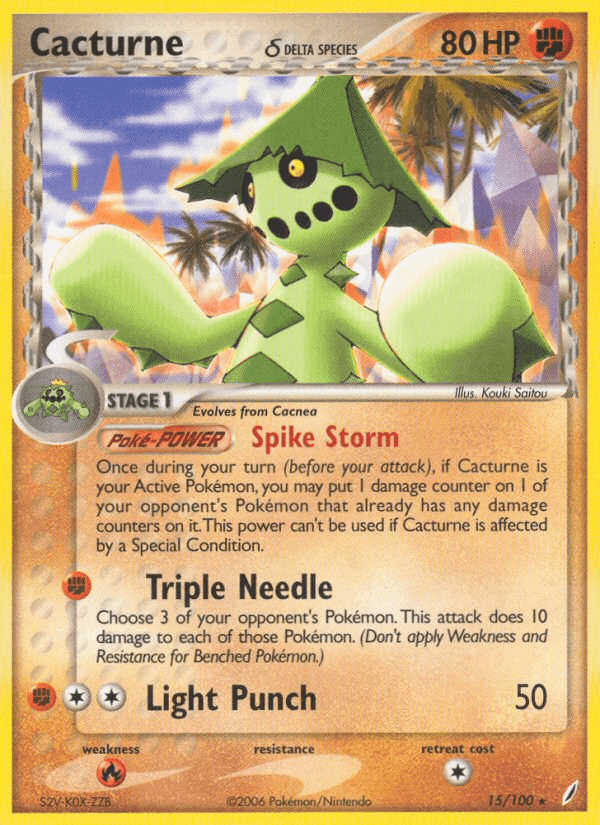 Cacturne δ, card 15 from Crystal Guardians