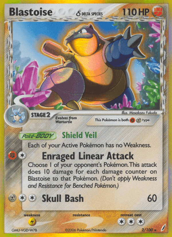 Blastoise δ, carta 2 di EX Guardiani dei Cristalli