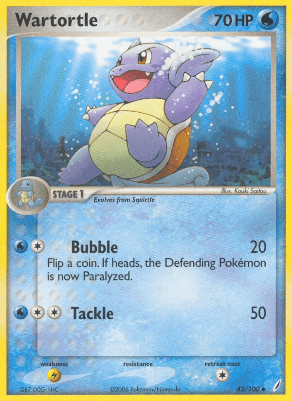 Wartortle, carta 42 di EX Guardiani dei Cristalli