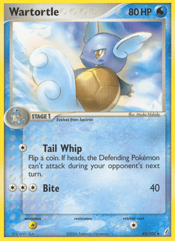 Wartortle, carta 43 di EX Guardiani dei Cristalli