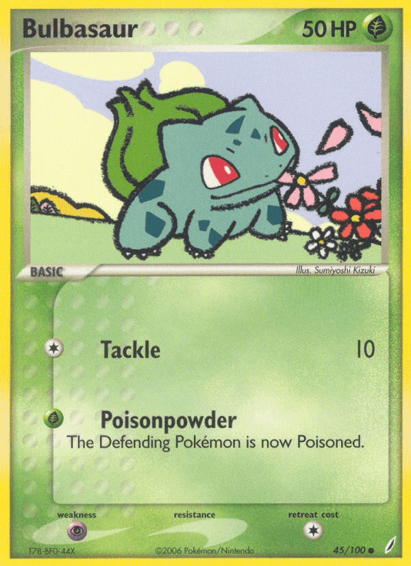 Bulbasaur, carta 45 di EX Guardiani dei Cristalli