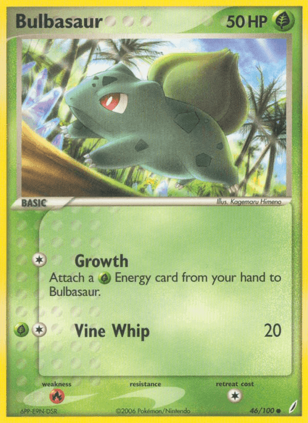 Bulbasaur, carta 46 di EX Guardiani dei Cristalli
