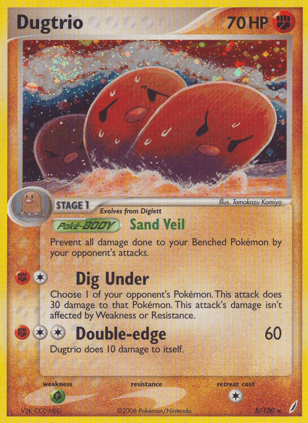 Dugtrio, carta 5 di EX Guardiani dei Cristalli