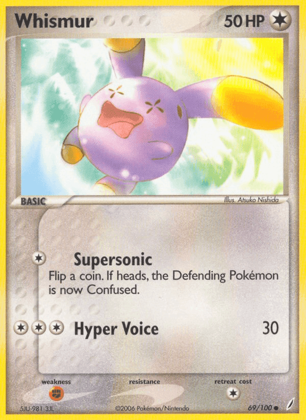 Whismur, card 69 from Crystal Guardians