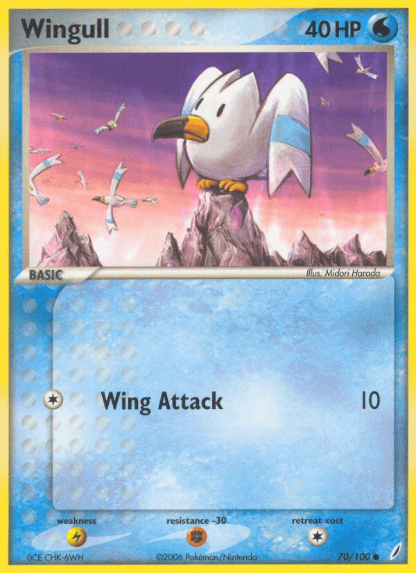 Wingull, card 70 from Crystal Guardians