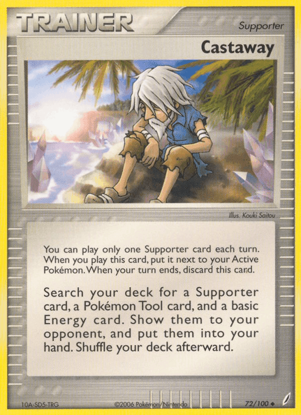 Castaway, card 72 from Crystal Guardians