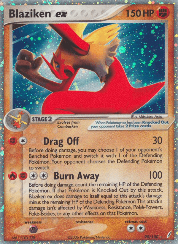 Blaziken ex, card 90 from Crystal Guardians