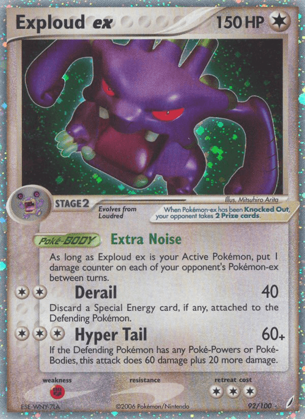 Exploud ex, card 92 from Crystal Guardians