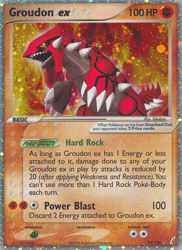 Groudon ex, card 93 from Crystal Guardians