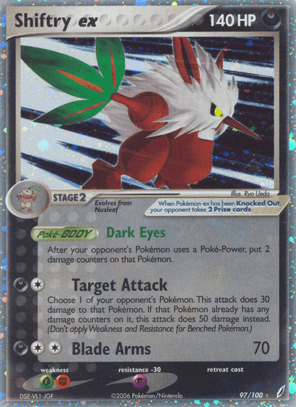 Shiftry ex, card 97 from Crystal Guardians
