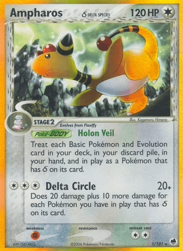 Ampharos δ, carta 1 de Dragon Frontiers