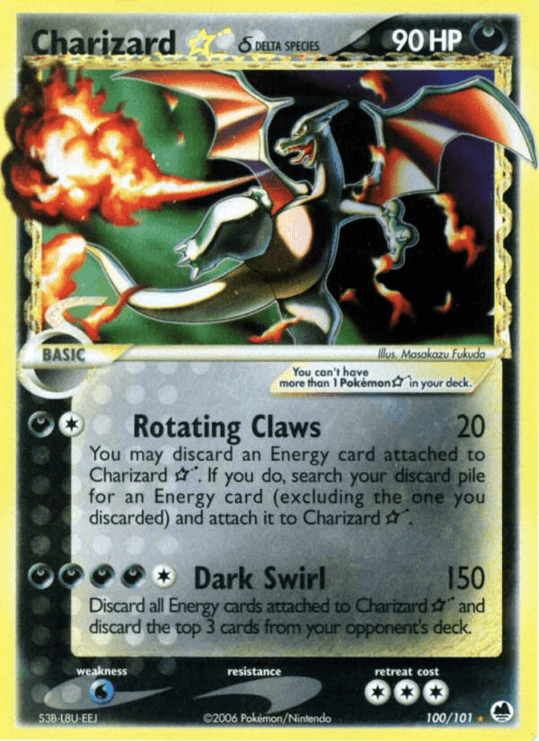 Charizard ☆ δ, card 100 from Dragon Frontiers