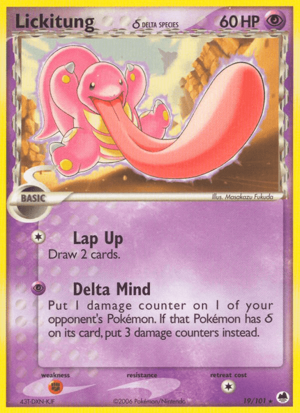 Lickitung δ, carta 19 di EX L'Isola dei Draghi