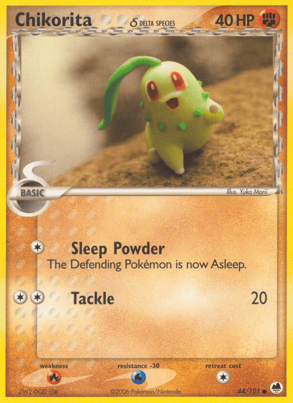 Dragon Frontiers の 44 番、Chikorita δ