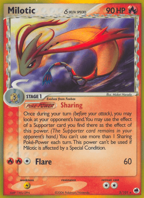 Milotic δ, carta 5 di EX L'Isola dei Draghi