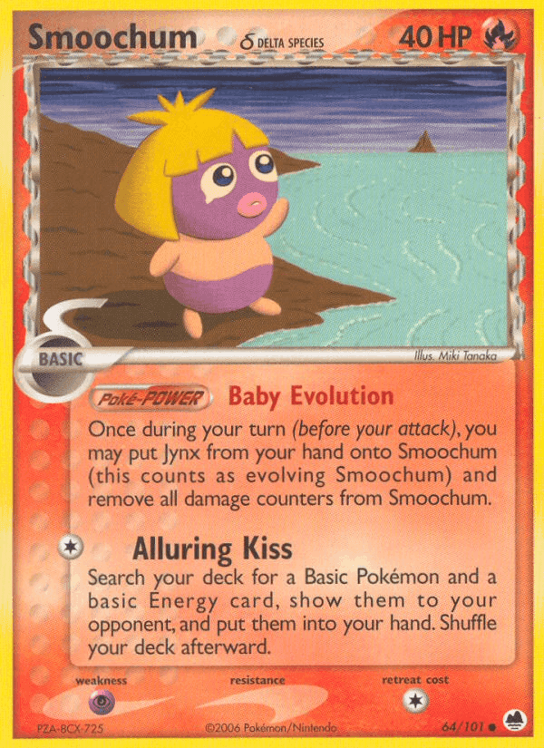 Smoochum δ, card 64 from Dragon Frontiers